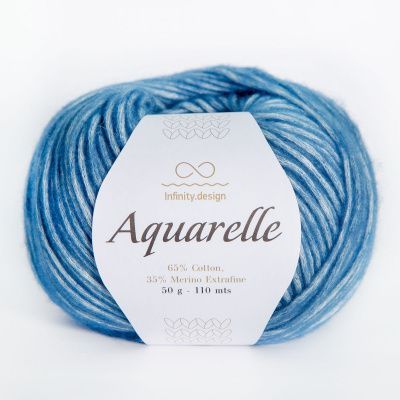 Infinity Aquarelle (6553 PETROL) 65% хлопок, 35% мериносовая шерсть 50 гр/110 м
